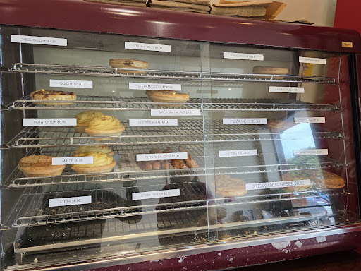 Pie cabinet at Naturals Bake and Coffee